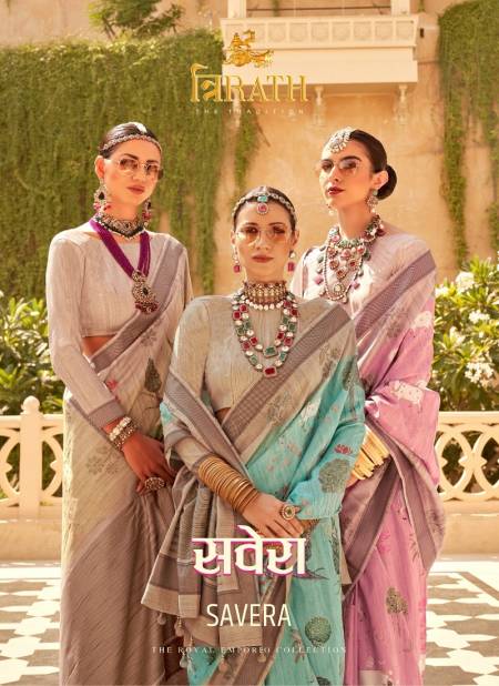 Savera By Trirath Pv Raw Silk Printed Saree Wholesale Online Catalog
